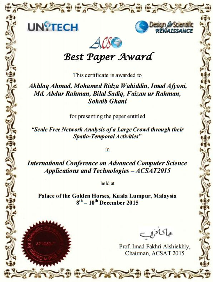 Best Paper Award